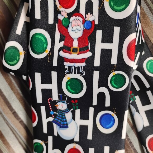 ❤️YULE TIE GREETINGS HALLMARK Here Comes Santa HO HO HO Christmas Necktie Tie - Picture 6 of 7